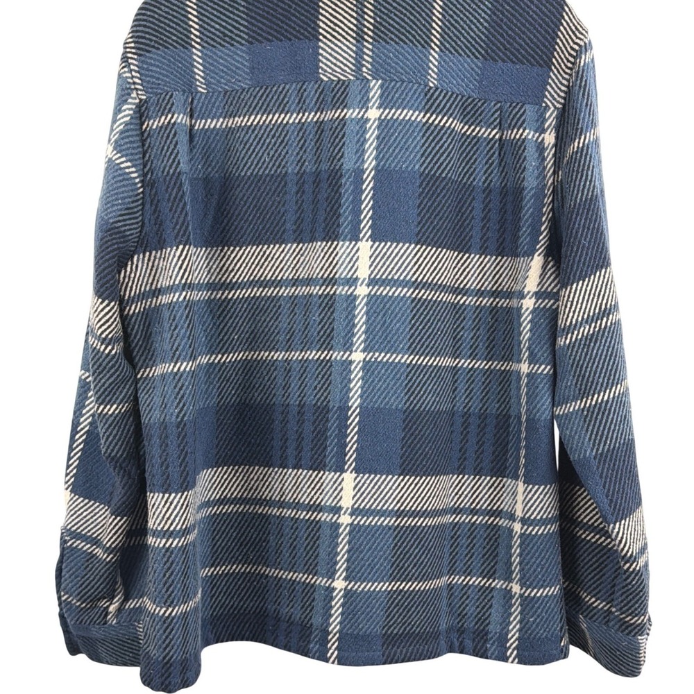 Frye Vintage Indigo Plaid Shirt Jacket Shacket Button Front Mens L NWT - Picture 10 of 15